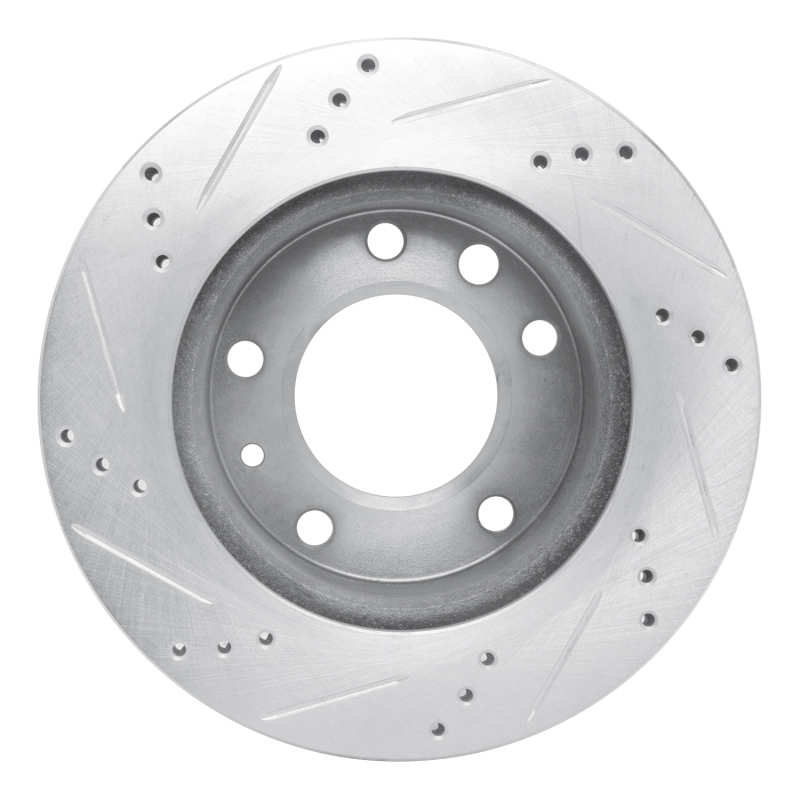 Dodge Sprinter 3500 Brake Rotor (1) - Front Right - R1 Concepts - Drilled & Slotted - Silver - `02-`06